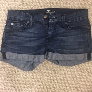 Blue jean shorts